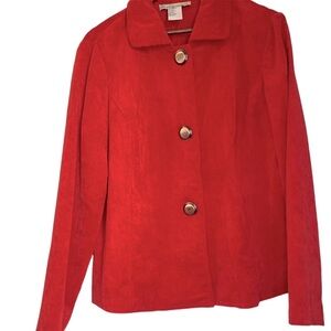 Requirements Red Corduroy Blazer, in Women's Size XL